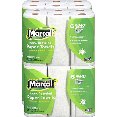 Marcal 100% Recycled Giant Roll Paper Towels (MRC6181PK)