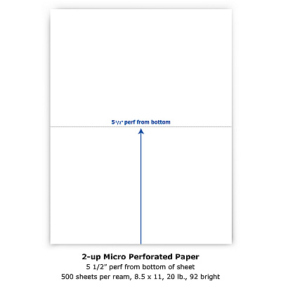 PrintWorks Professional Pre-Perforated Paper for Statements, Tax Forms, Bulletins, Planners & More (PRB04116)