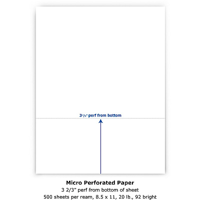 PrintWorks Professional Pre-Perforated Paper for Invoices, Statements, Gift Certificates & More (PRB04124)