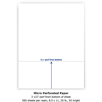 PrintWorks Professional Pre-Perforated Paper for Invoices, Statements, Gift Certificates & More (PRB04128)