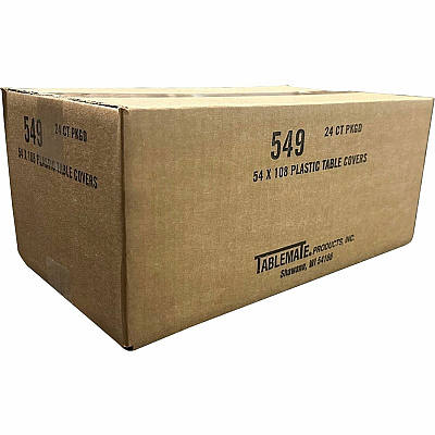 Tablemate Heavy-duty Plastic Table Covers (TBL549BK)