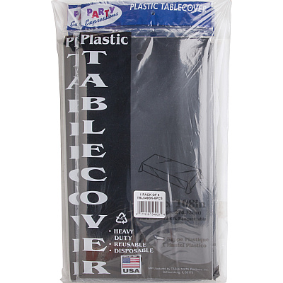 Tablemate Heavy-duty Plastic Table Covers (TBL549BK)