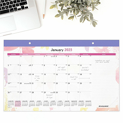 At-A-Glance WatercolorsDesk Pad Calendar (SK91705)