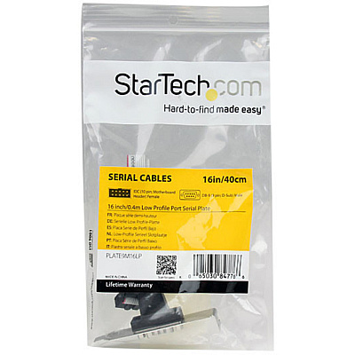 StarTech Db9 Serial Port Bracket Header (PLATE9M16LP)