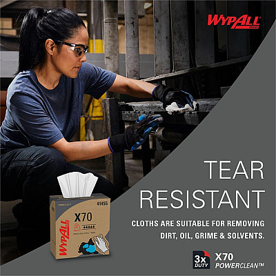 Wypall PowerClean X70 Medium Duty Cloths - Pop-Up Box (KCC41455)