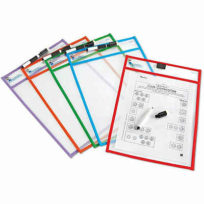 Learning Resources Write-and-wipe Pockets (LRNLER0477)
