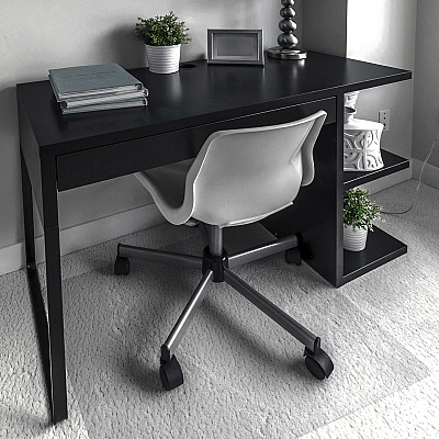 Cleartex Anti-Slip Rectangular Chair Mat Hard Floors and Carpet Tiles - 35" x 47" (FLR128920ERA)