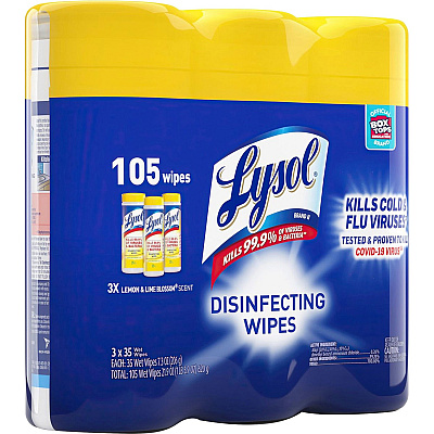 LYSOL Disinfecting Wipes 3-pack (RAC82159PK)