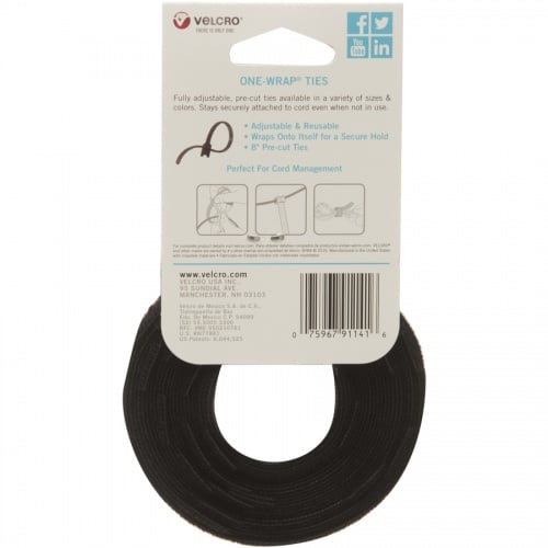 Velcro One Wrap Pre-cut Bundling Ties (91141)