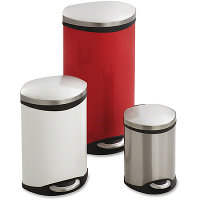 Safco Ellipse Hands Free Step-On Receptacle (SAF9901SS)