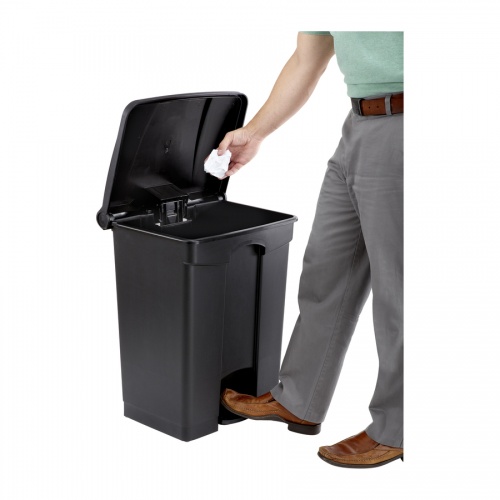 Safco Plastic Step-on Waste Receptacle (9922BL)