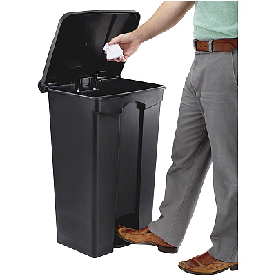 Safco Plastic Step-on Waste Receptacle (SAF9923BL)