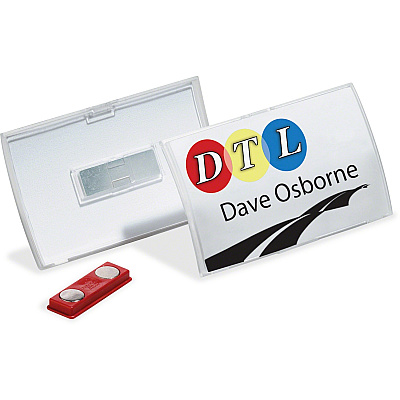 Durable CLICK FOLD Convex Magnetic Name Badge Holder (DBL821519)