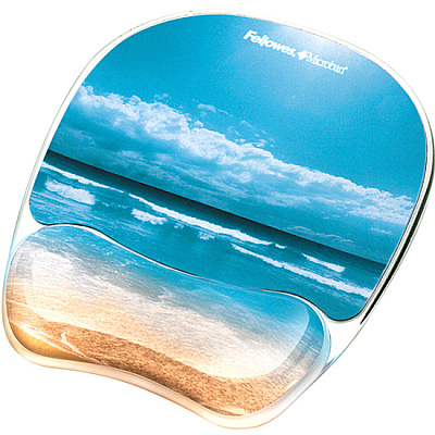 Fellowes Photo Gel Mouse Pad Wrist Rest with Microban (9179301)