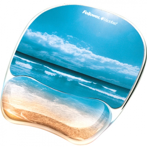 Fellowes Photo Gel Mouse Pad Wrist Rest with Microban (9179301)