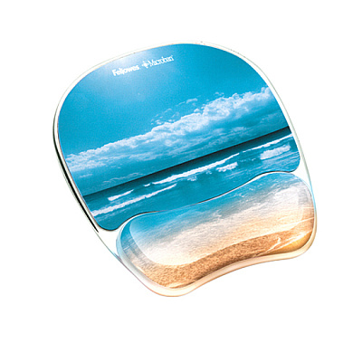 Fellowes Photo Gel Mouse Pad Wrist Rest with Microban (9179301)