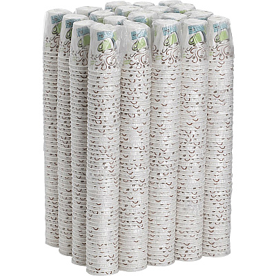 Dixie PerfecTouch 8 oz Insulated Wrapped Paper Hot Coffee Cups by GP Pro (DXE5338CDWR)