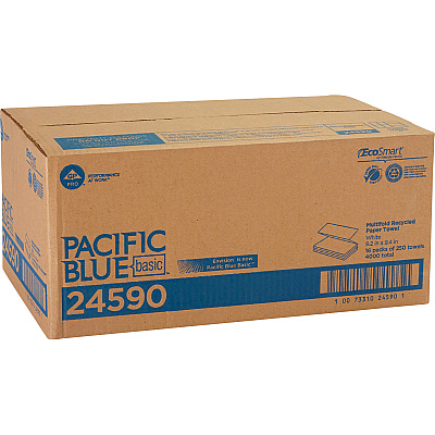 Pacific Blue Basic Recycled Multifold Paper Towels (GPC24590)
