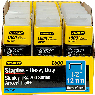 Stanley SharpShooter Heavy-Duty 1/2" Staples (BOSTRA708T)