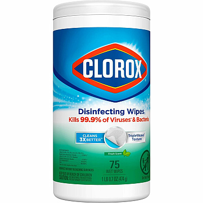 Clorox Disinfecting Wipes, Bleach-Free Cleaning Wipes (CLO01656)
