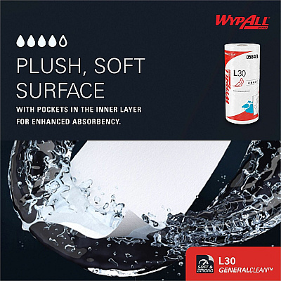 Wypall GeneralClean L30 Heavy Cleaning Towels (KCC05843)