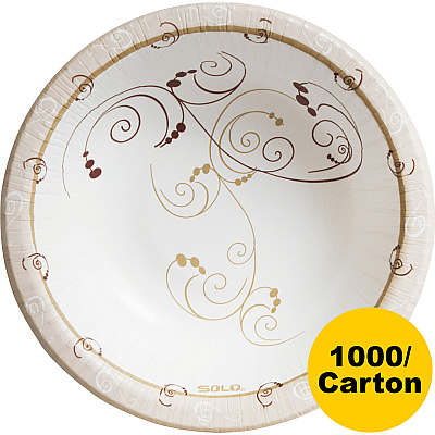 Solo Symphony 12 oz Heavyweight Paper Bowls (SCCHB12J8001CT)