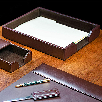Dacasso Bonded Leather Letter Tray (A3601)