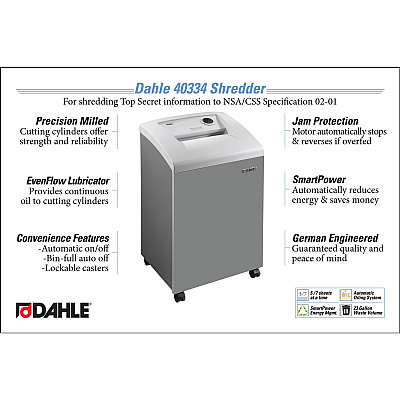 Dahle 40334 High Security Paper Shredder