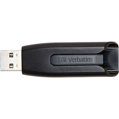 Verbatim 64GB Store 'n' Go V3 USB 3.2 Gen 1 Flash Drive - Gray (49174)
