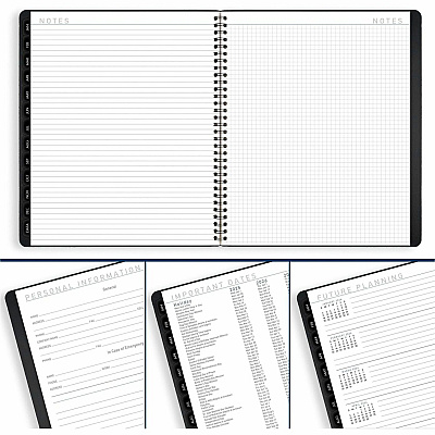 AT-A-GLANCE Contemporary Monthly Planner, Premium Paper, 11 x 9, Black Cover, 12-Month (Jan to Dec): 2026 (70260X05)