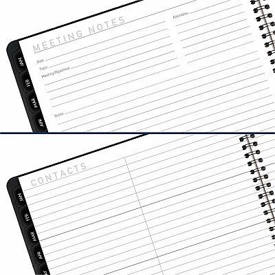 AT-A-GLANCE Contemporary Monthly Planner, Premium Paper, 11 x 9, Black Cover, 12-Month (Jan to Dec): 2026 (70260X05)