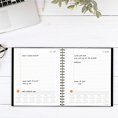 AT-A-GLANCE Plan. Write. Remember. Undated Planning Notebook with Reference Calendars (AAG70620905)