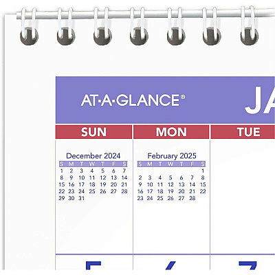 AT-A-GLANCE Mini Monthly Wall Calendar with Fold-Out Easel, 7 x 8, White Sheets, 12-Month (Jan to Dec): 2026 (PM528)