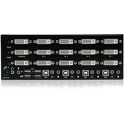 StarTech 4 Port Triple Monitor Dvi Usb Kvm Switch (SV431TDVIUA)