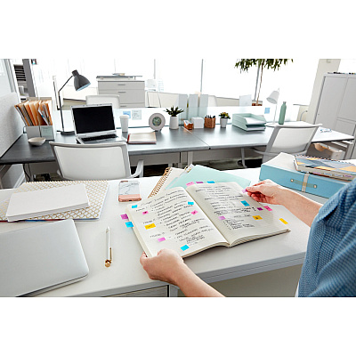 Post-it Flags in Desk Grip Dispenser (MMM680HVBE)