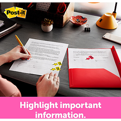 Post-it Flags in Desk Grip Dispenser (MMM680HVYW)