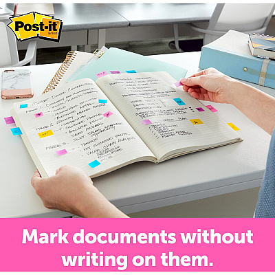 Post-it Flags in Desk Grip Dispenser (MMM680HVYW)
