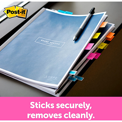 Post-it Flags in Desk Grip Dispenser (MMM680HVYW)