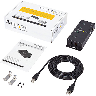 StarTech 4 Port Usb To Db9 Rs232 Serial Adapter H (ICUSB2324I)