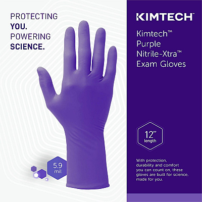 KIMTECH Purple Nitrile Exam Gloves - 12" (KCC50602)
