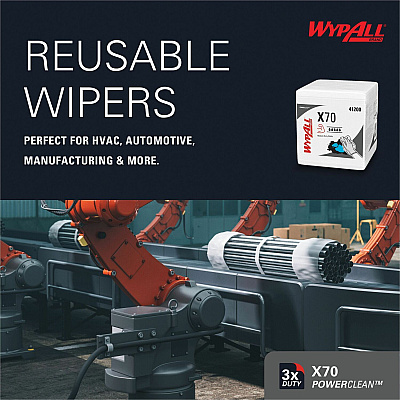Wypall PowerClean X70 Medium Duty Cloths (KCC41200)