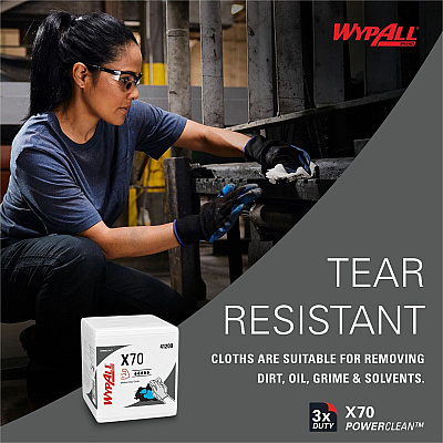 Wypall PowerClean X70 Medium Duty Cloths (KCC41200)