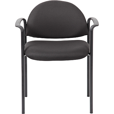 BOSS Diamond Stacking Chair with Arm (B9501BK)