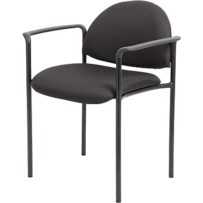 BOSS Diamond Stacking Chair with Arm (B9501BK)