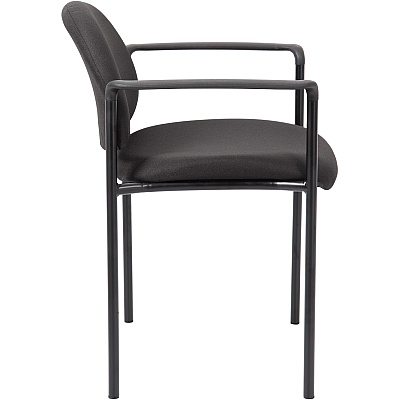 BOSS Diamond Stacking Chair with Arm (B9501BK)