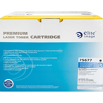 Elite Image Remanufactured Laser Toner Cartridge - Alternative for HP 647A (CE260A) - Black - 1 Each (ELI75677)