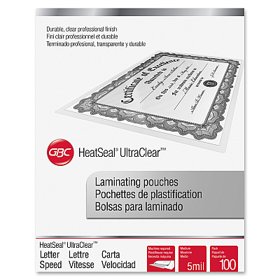 GBC UltraClear Thermal Laminating Pouches (GBC3200587)