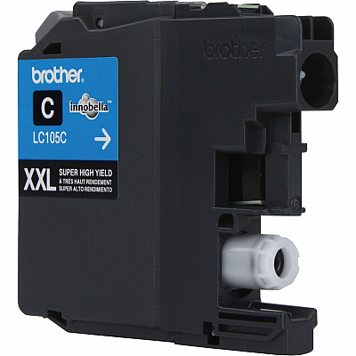 Brother Genuine Innobella LC105C Super High Yield Cyan Ink Cartridge.