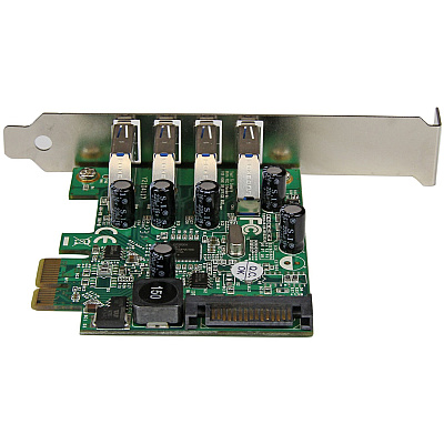 StarTech 4 Port Pci Express Pcie Super Speed Usb 3.0 Controller Card Adapter With Uasp - Sata Power - Usb 3 Pcie Card - 5gbps - Usb 3.0 Pci-e Card (PEXUSB3S4V)