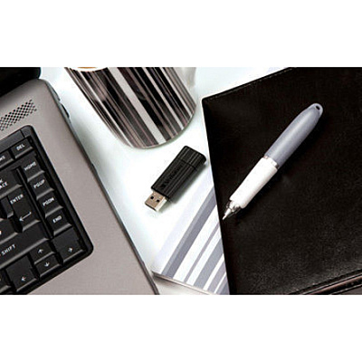 Verbatim 8GB PinStripe USB Flash Drive - Black (VER49062)